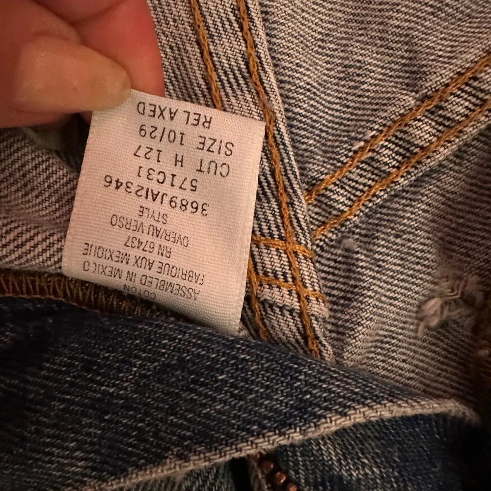 RALPH LAUREN POLO STUDED HIGH WASTE SHORTS JEANS compare to Nordstrom $118 - Picture 5 of 9